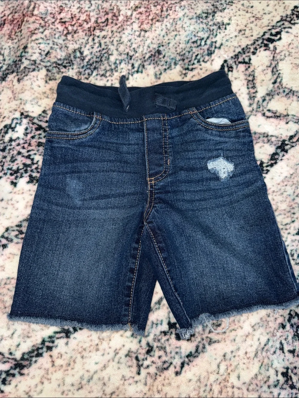 OshKosh B'gosh Dark Blue Denim Pull-On Kids Shorts